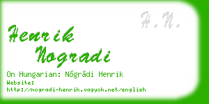 henrik nogradi business card
